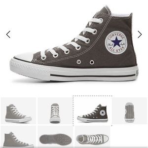 charcoal grey converse high tops